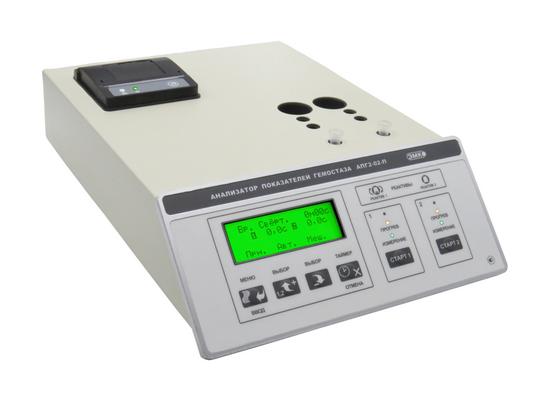 Двухканальный полуавтоматический коагулометр АПГ2-02-П с встроенным принтером