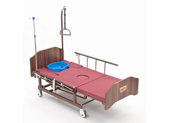 Функциональная электрическая кровать для лежачих больных с USB, переворотом и туалетом MET REVEL