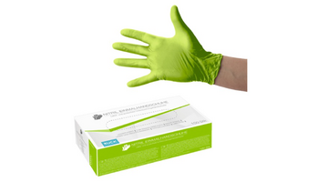 Перчатки нитриловые неопудренные нестерильные зеленые 100 шт