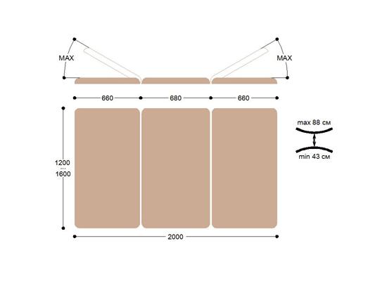 Массажный стол стационарный Титулус - стол Войта-Бобата трехсекционный