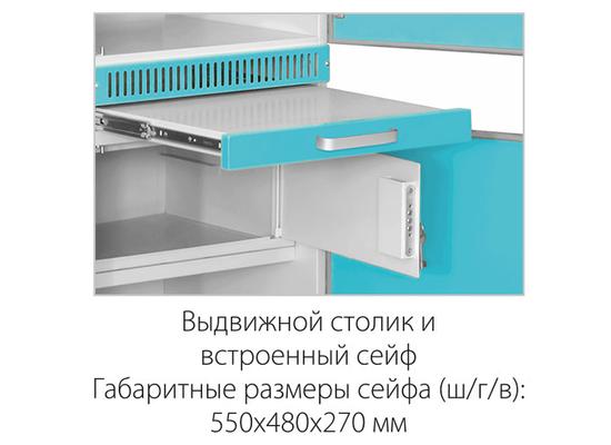 Шкаф медицинский для хранения медикаментов (для установки встроенного холодильника и сейфа)